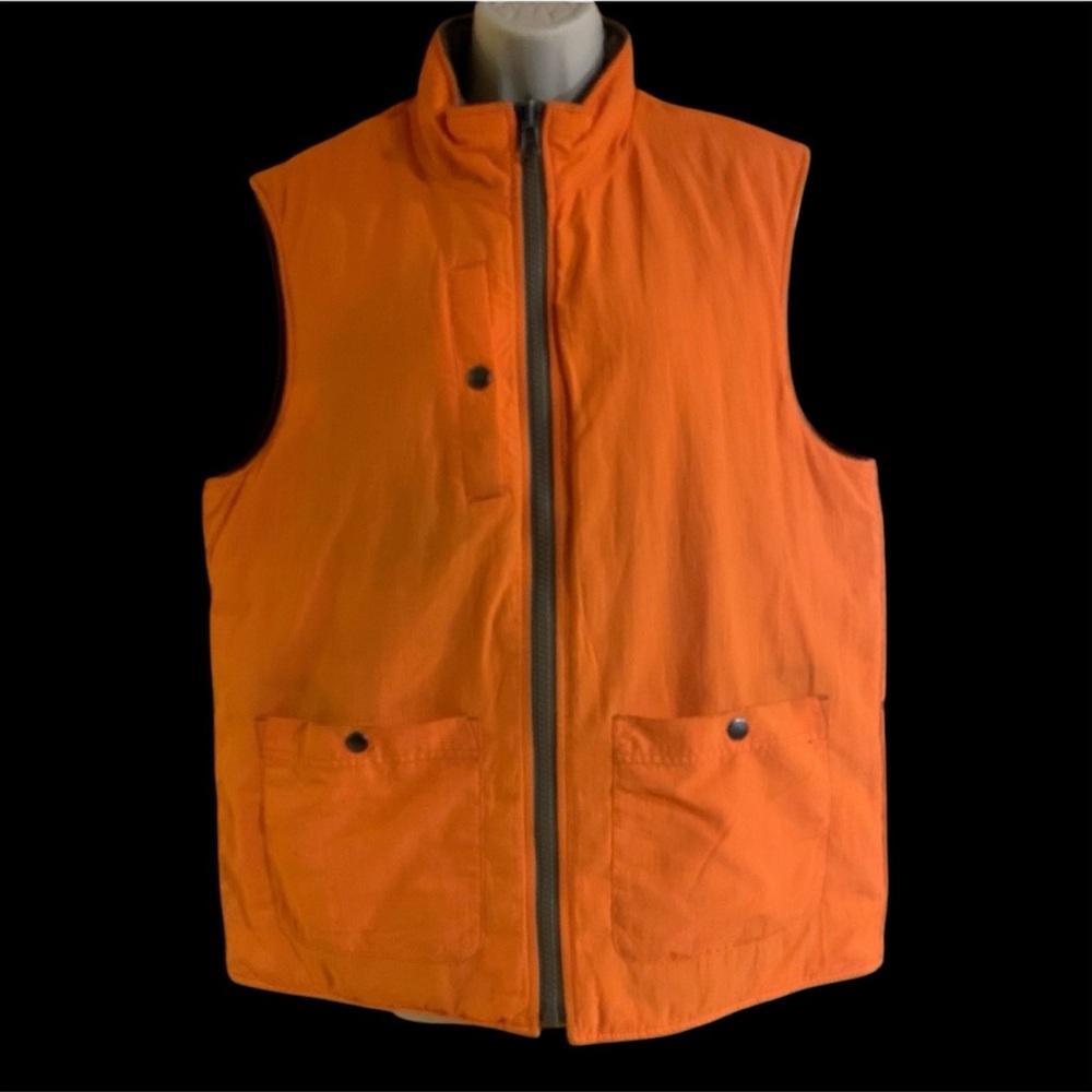 Duluth Trading Co reversible VEST (M) hunter orange side & brown side